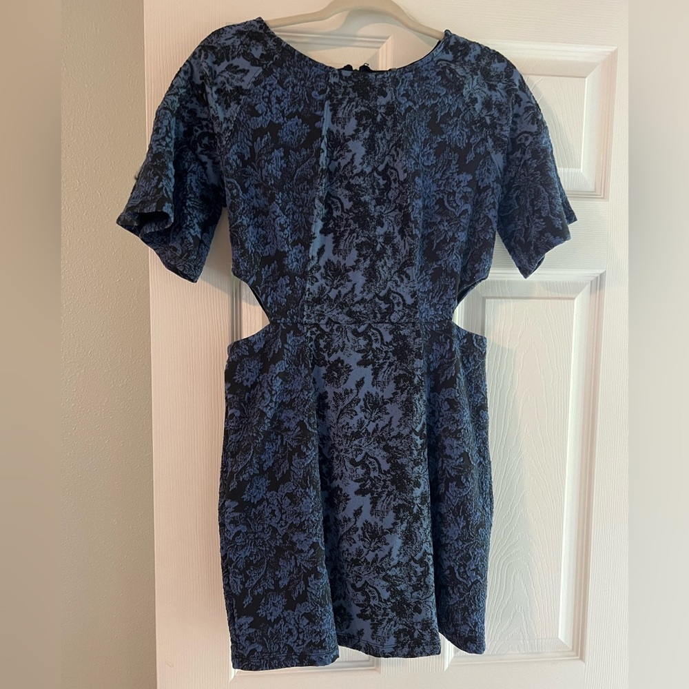 Anthropologie Blue and Black Dress